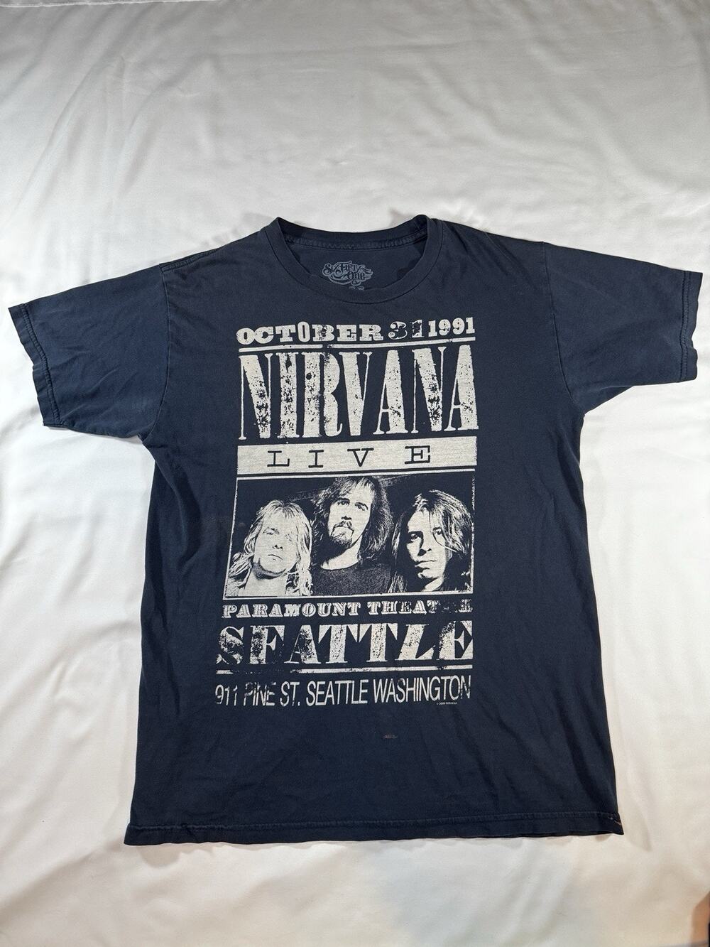 Nirvana Live Paramount Seattle 1991 T Shirt XL Six Fifty One 2009 Grunge